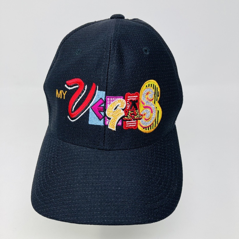 My Vegas Hat Flexfit Black One Size Fits Most Mesh Hat Baseball Cap